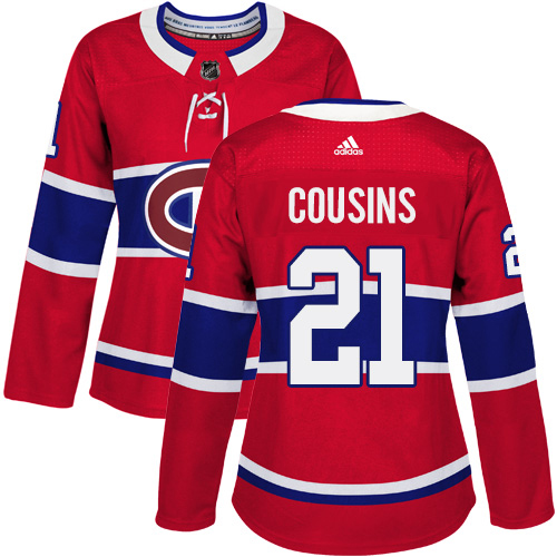Adidas Montreal Canadiens #21 Nick Cousins Red Home Authentic Womens Stitched NHL Jersey Adidas Montreal Canadiens #21 Nick Cousins Red Home Authentic Womens Stitched NHL Jersey