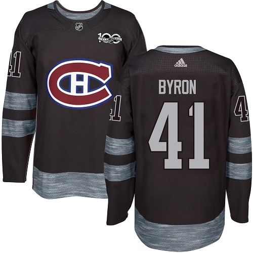 Adidas Montreal Canadiens #41 Paul Byron Black 1917-2017 100th Anniversary Stitched NHL Jersey Adidas Montreal Canadiens #41 Paul Byron Black 1917-2017 100th Anniversary Stitched NHL Jersey