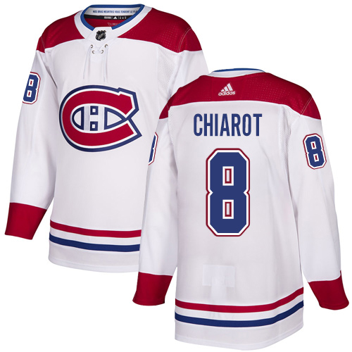 Adidas Montreal Canadiens #8 Ben Chiarot White Road Authentic Stitched NHL Jersey Adidas Montreal Canadiens #8 Ben Chiarot White Road Authentic Stitched NHL Jersey