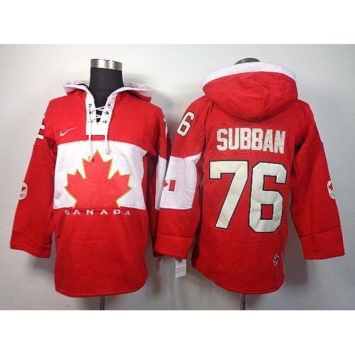Olympic CA. #76 P.K Subban Red Sawyer Hooded Sweatshirt Stitched NHL Jersey Olympic CA. #76 P.K Subban Red Sawyer Hooded Sweatshirt Stitched NHL Jersey
