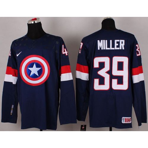 Olympic Team USA #39 Ryan Miller Navy Blue Captain America Fashion Stitched NHL Jersey Olympic Team USA #39 Ryan Miller Navy Blue Captain America Fashion Stitched NHL Jersey
