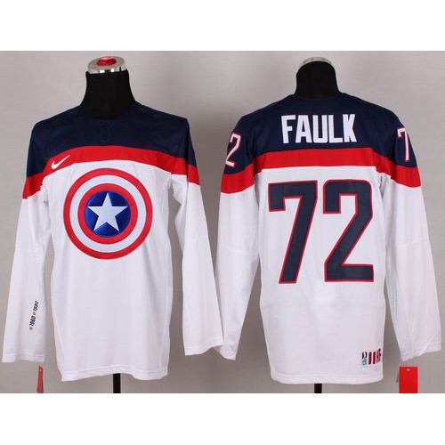 Olympic Team USA #72 Justin Faulk White Captain America Fashion Stitched NHL Jersey Olympic Team USA #72 Justin Faulk White Captain America Fashion Stitched NHL Jersey