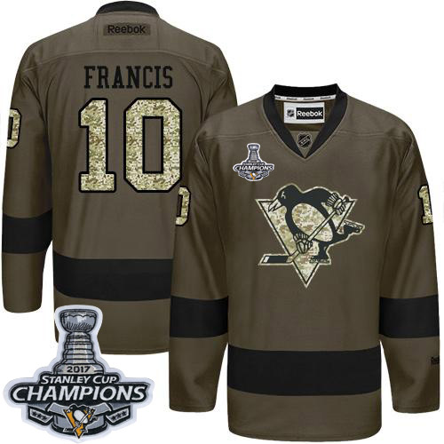 Pittsburgh Penguins #10 Ron Francis Green Salute to Service 2017 Stanley Cup Finals Champions Stitched NHL Jersey Pittsburgh Penguins #10 Ron Francis Green Salute to Service 2017 Stanley Cup Finals Champions Stitched NHL Jersey