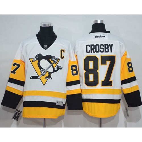 Pittsburgh Penguins #87 Sidney Crosby White New Away Stitched NHL Jersey Pittsburgh Penguins #87 Sidney Crosby White New Away Stitched NHL Jersey