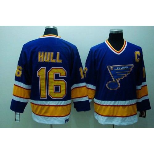 St. Louis Blues #16 Brett Hull Stitched Blue CCM Throwback NHL Jersey St. Louis Blues #16 Brett Hull Stitched Blue CCM Throwback NHL Jersey