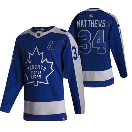 Toronto Maple Leafs #34 Auston Matthews Blue Mens Adidas 2020-21 Reverse Retro Alternate NHL Jersey Toronto Maple Leafs #34 Auston Matthews Blue Mens Adidas 2020-21 Reverse Retro Alternate NHL Jersey