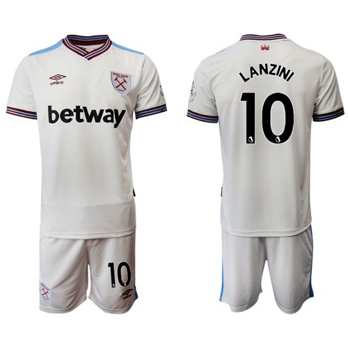 West Ham United #10 Lanzini Away Soccer Club Jersey West Ham United #10 Lanzini Away Soccer Club Jersey