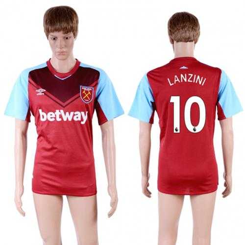 West Ham United #10 Lanzini Home Soccer Club Jersey West Ham United #10 Lanzini Home Soccer Club Jersey