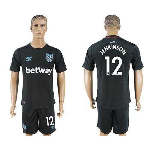 West Ham United #12 Jenkinson Away Soccer Club Jersey West Ham United #12 Jenkinson Away Soccer Club Jersey