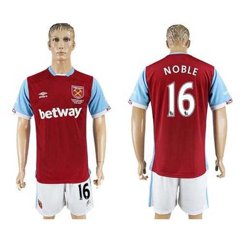 West Ham United #16 Noble Home Soccer Club Jersey West Ham United #16 Noble Home Soccer Club Jersey