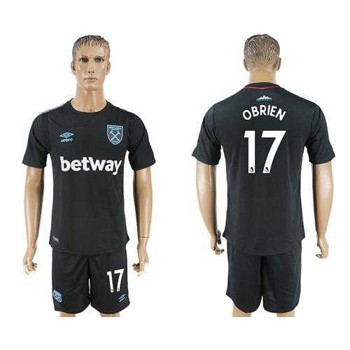 West Ham United #17 Obrien Away Soccer Club Jersey West Ham United #17 Obrien Away Soccer Club Jersey