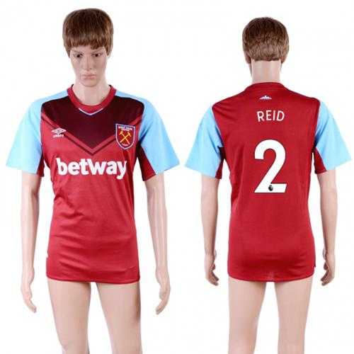 West Ham United #2 Reid Home Soccer Club Jersey West Ham United #2 Reid Home Soccer Club Jersey