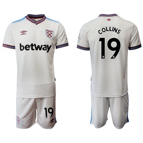 West Ham United #19 Collins Away Soccer Club Jersey West Ham United #19 Collins Away Soccer Club Jersey