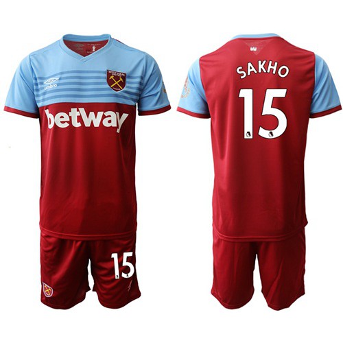 West Ham United #15 Sakho Home Soccer Club Jersey West Ham United #15 Sakho Home Soccer Club Jersey