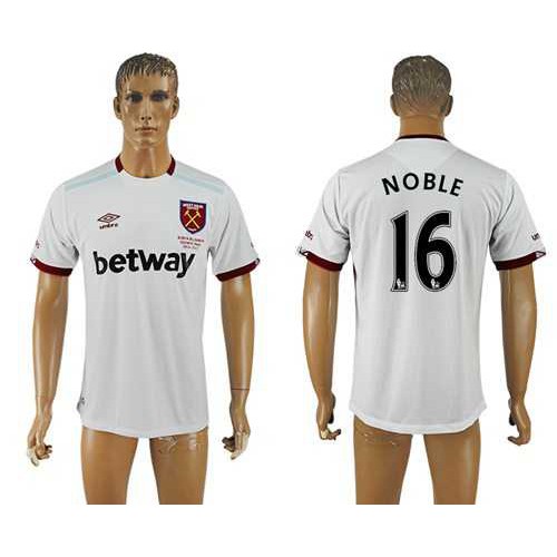 West Ham United #16 Noble Away Soccer Club Jersey West Ham United #16 Noble Away Soccer Club Jersey