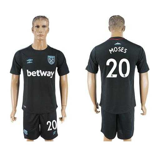 West Ham United #20 Moses Away Soccer Club Jersey West Ham United #20 Moses Away Soccer Club Jersey