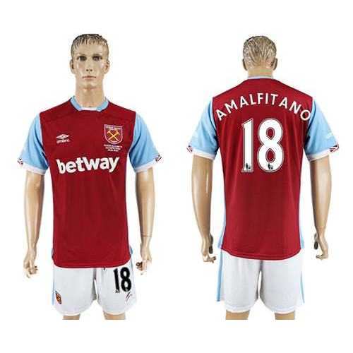 West Ham United #18 Amalfitano Home Soccer Club Jersey West Ham United #18 Amalfitano Home Soccer Club Jersey