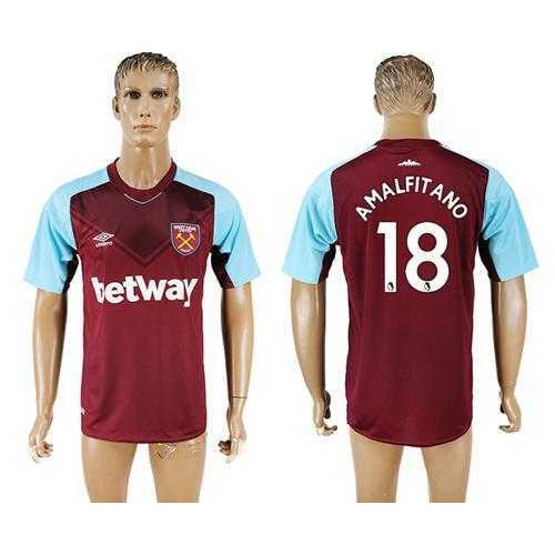 West Ham United #18 Amalfitano Home Soccer Club Jersey West Ham United #18 Amalfitano Home Soccer Club Jersey