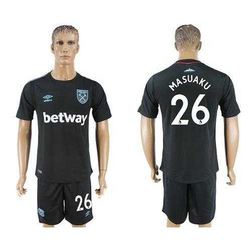 West Ham United #26 Masuaku Away Soccer Club Jersey West Ham United #26 Masuaku Away Soccer Club Jersey