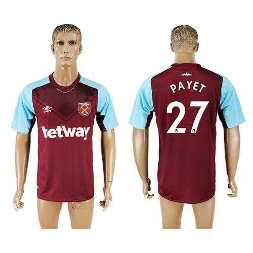 West Ham United #27 Payet Home Soccer Club Jersey West Ham United #27 Payet Home Soccer Club Jersey