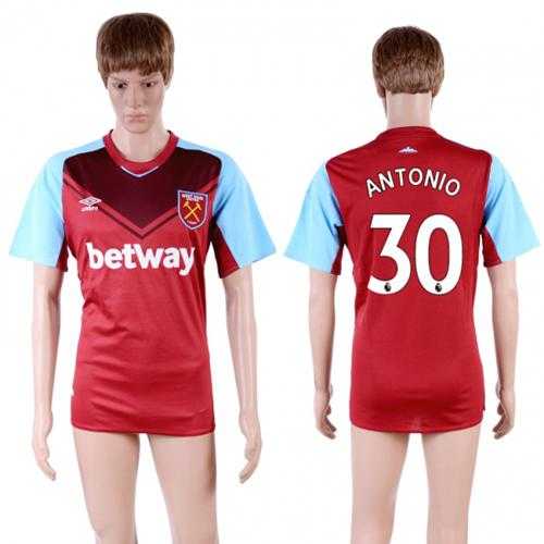 West Ham United #30 Antonio Home Soccer Club Jersey West Ham United #30 Antonio Home Soccer Club Jersey