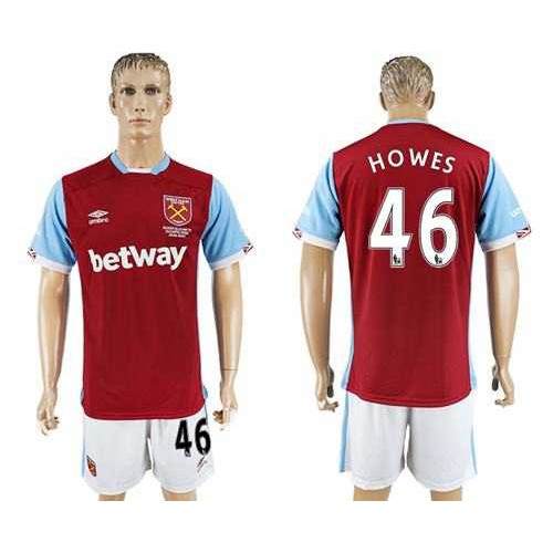 West Ham United #46 Howes Home Soccer Club Jersey West Ham United #46 Howes Home Soccer Club Jersey