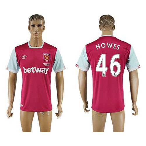 West Ham United #46 Howes Home Soccer Club Jersey West Ham United #46 Howes Home Soccer Club Jersey