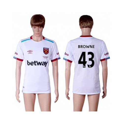 West Ham United #43 Browne Away Soccer Club Jersey West Ham United #43 Browne Away Soccer Club Jersey