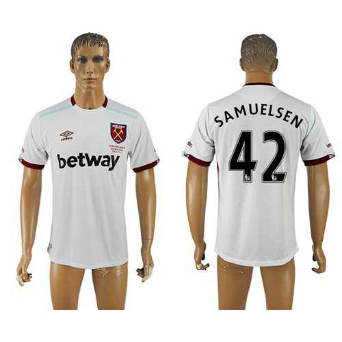 West Ham United #42 Samuelsen Away Soccer Club Jersey West Ham United #42 Samuelsen Away Soccer Club Jersey