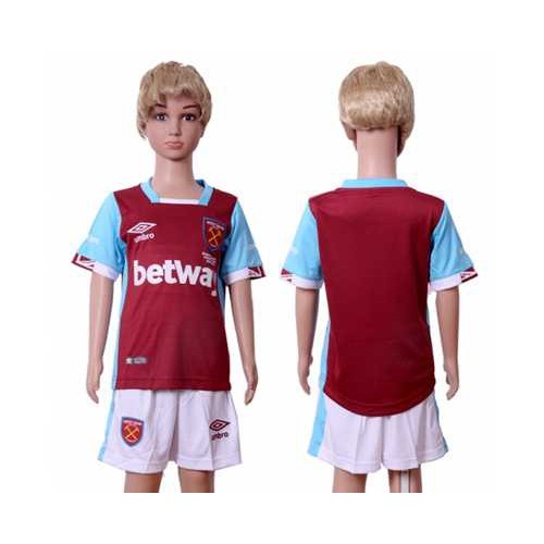 West Ham United Blank Home Kid Soccer Club Jersey West Ham United Blank Home Kid Soccer Club Jersey