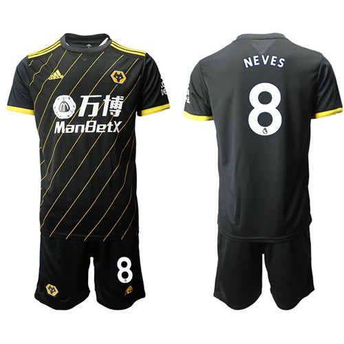 Wolves #8 Neves Away Soccer Club Jersey Wolves #8 Neves Away Soccer Club Jersey