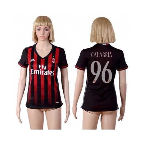 Womens AC Milan #5 Bonaventura Home Soccer Club Jersey Womens AC Milan #5 Bonaventura Home Soccer Club Jersey