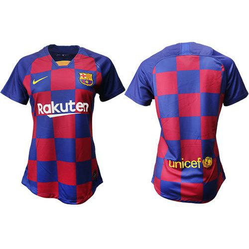 Womens Barcelona Blank Home Soccer Club Jersey Womens Barcelona Blank Home Soccer Club Jersey