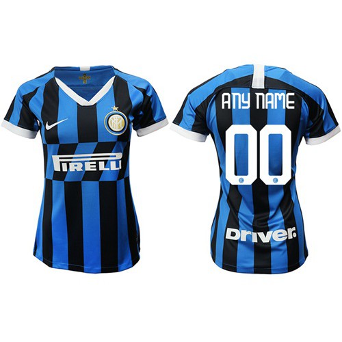 Womens Inter Milan Personalized Home Soccer Club Jersey Womens Inter Milan Personalized Home Soccer Club Jersey