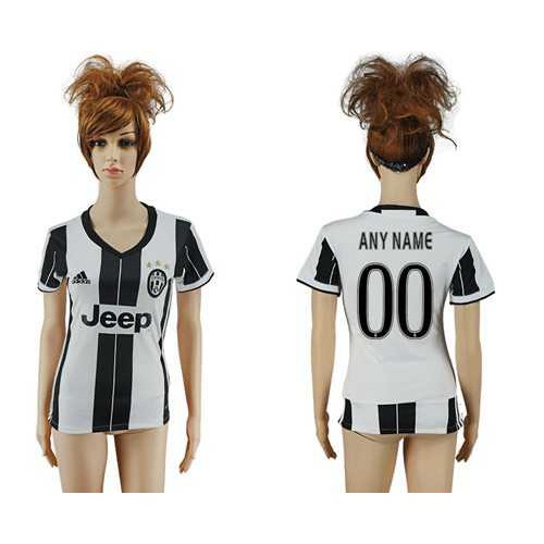 Womens Juventus Personalized Home Soccer Club Jersey Womens Juventus Personalized Home Soccer Club Jersey