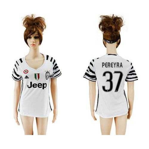 Womens Juventus #37 Pereyra Sec Away Soccer Club Jersey Womens Juventus #37 Pereyra Sec Away Soccer Club Jersey