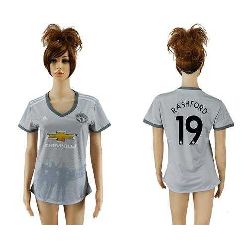 Womens Manchester United #19 Rashford Sec Away Soccer Club Jersey Womens Manchester United #19 Rashford Sec Away Soccer Club Jersey