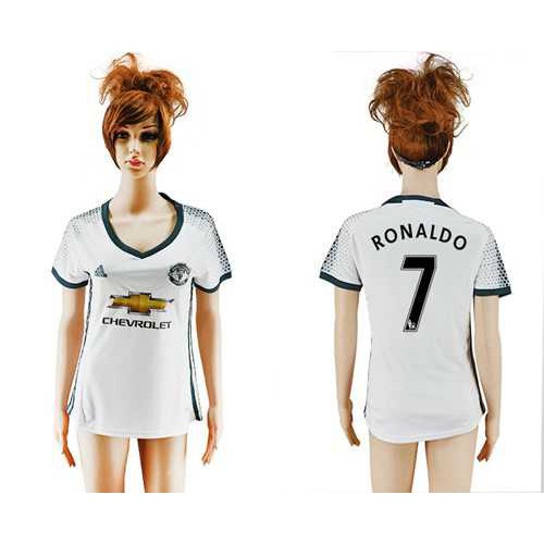 Womens Manchester United #7 Ronaldo Sec Away Soccer Club Jersey Womens Manchester United #7 Ronaldo Sec Away Soccer Club Jersey