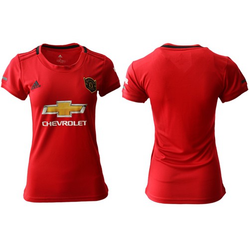 Womens Manchester United Blank Red Home Soccer Club Jersey Womens Manchester United Blank Red Home Soccer Club Jersey