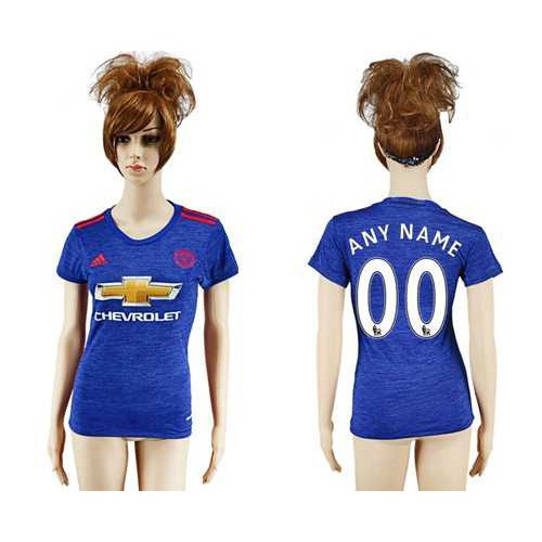 Womens Manchester United Personalized Away Soccer Club Jersey Womens Manchester United Personalized Away Soccer Club Jersey