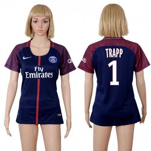 Womens Paris Saint-Germain #1 Trapp Home Soccer Club Jersey Womens Paris Saint-Germain #1 Trapp Home Soccer Club Jersey