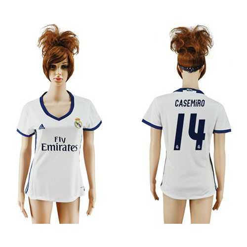 Womens Real Madrid #14 Casemiro Home Soccer Club Jersey Womens Real Madrid #14 Casemiro Home Soccer Club Jersey