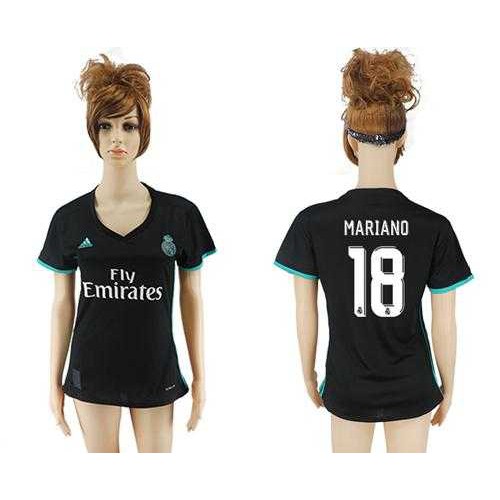 Womens Real Madrid #18 Mariano Away Soccer Club Jersey Womens Real Madrid #18 Mariano Away Soccer Club Jersey