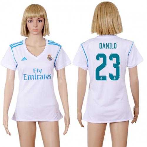 Womens Real Madrid #23 Danilo Home Soccer Club Jersey Womens Real Madrid #23 Danilo Home Soccer Club Jersey