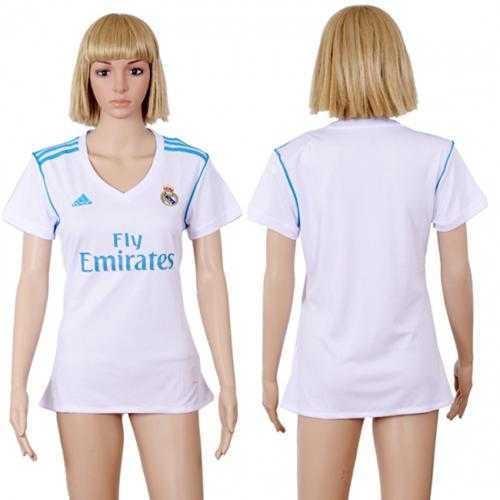 Womens Real Madrid Blank Home Soccer Club Jersey Womens Real Madrid Blank Home Soccer Club Jersey