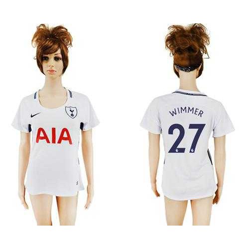 Womens Tottenham Hotspur #27 Wimmer Home Soccer Club Jersey Womens Tottenham Hotspur #27 Wimmer Home Soccer Club Jersey