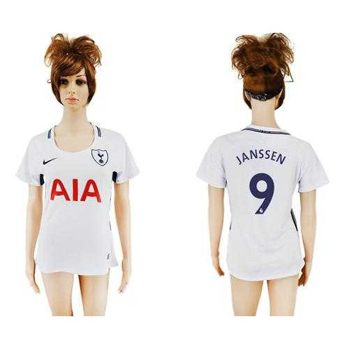Womens Tottenham Hotspur #9 Janssen Home Soccer Club Jersey Womens Tottenham Hotspur #9 Janssen Home Soccer Club Jersey