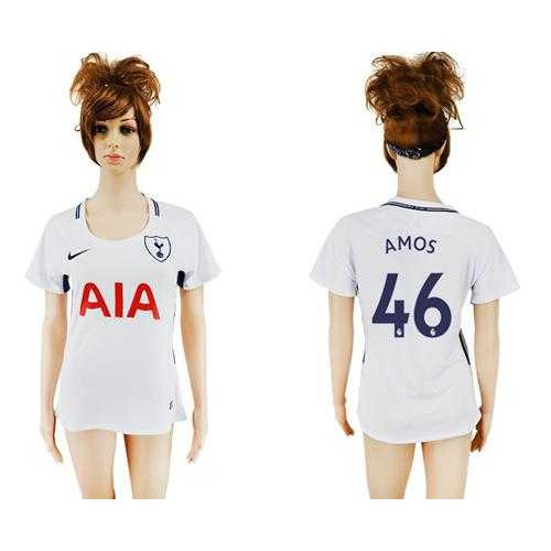 Womens Tottenham Hotspur #46 Amos Home Soccer Club Jersey Womens Tottenham Hotspur #46 Amos Home Soccer Club Jersey