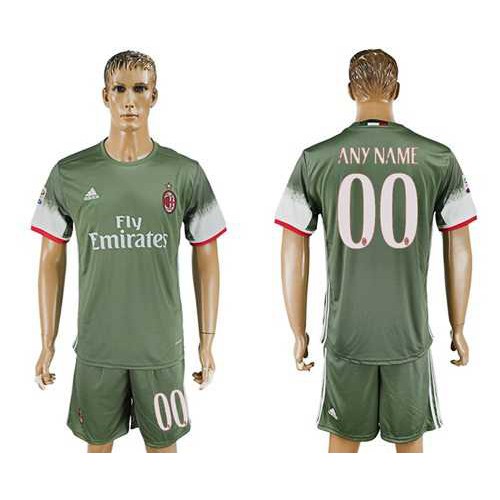 AC Milan Personalized Sec Away Soccer Club Jersey AC Milan Personalized Sec Away Soccer Club Jersey
