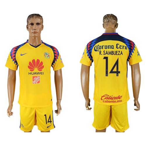 America #14 R.Sambueza Sec Away Soccer Club Jersey America #14 R.Sambueza Sec Away Soccer Club Jersey
